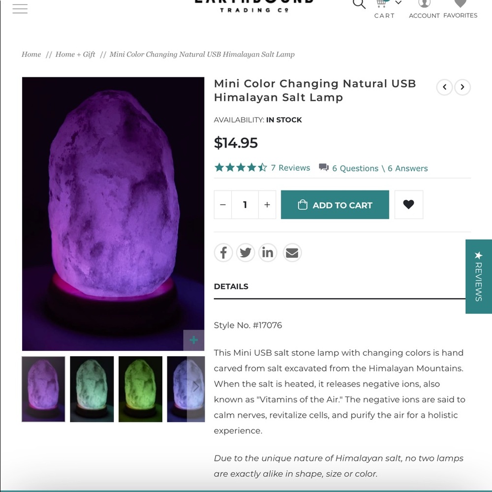 Himalayan Salt Lamp (Small) - Picture 5 of 11